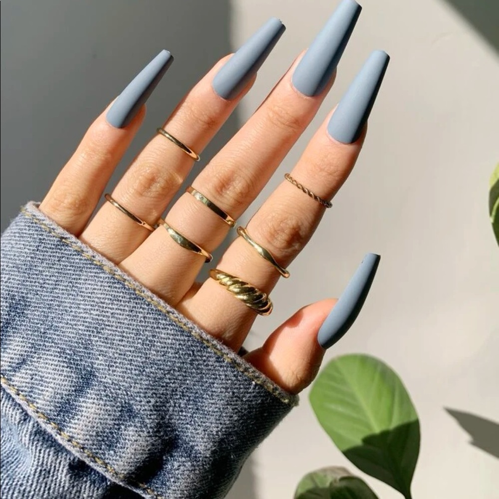 Long Coffin Fake Nail
